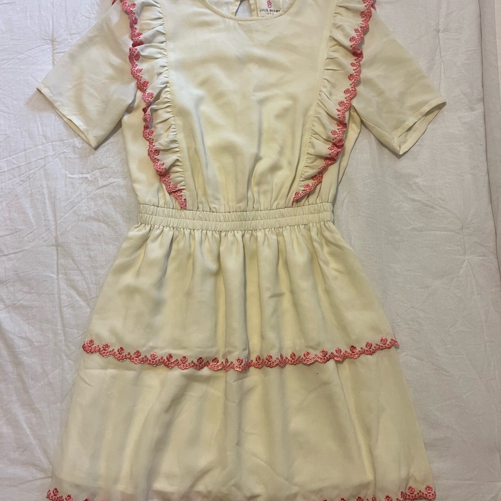 JB by Julie Brown Cream Dress with Pink Accents